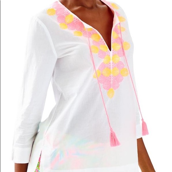 Lilly Pulitzer Tops - Lilly Pulitzer Amelia Island Tunic L NWT